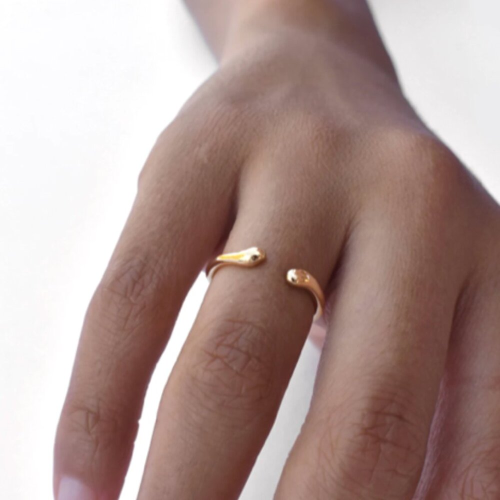 Handmade Split Ring Gold Hard Plate Brass Size 6 by RAHA Jewelry